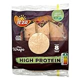 Protein Wraps Low Carb reich an Balaststoffe | VEGAN | 8 stk. 320g - | für Low Carb, Keto & Diabetiker | kebab, quesadilla, pizza (1er Pack)